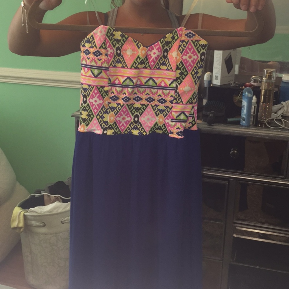 Pattern strapless dress - Picture 2 of 4